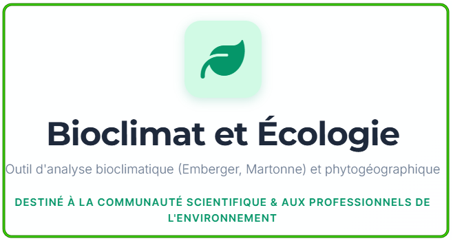 Application Bioclimat & Écologie